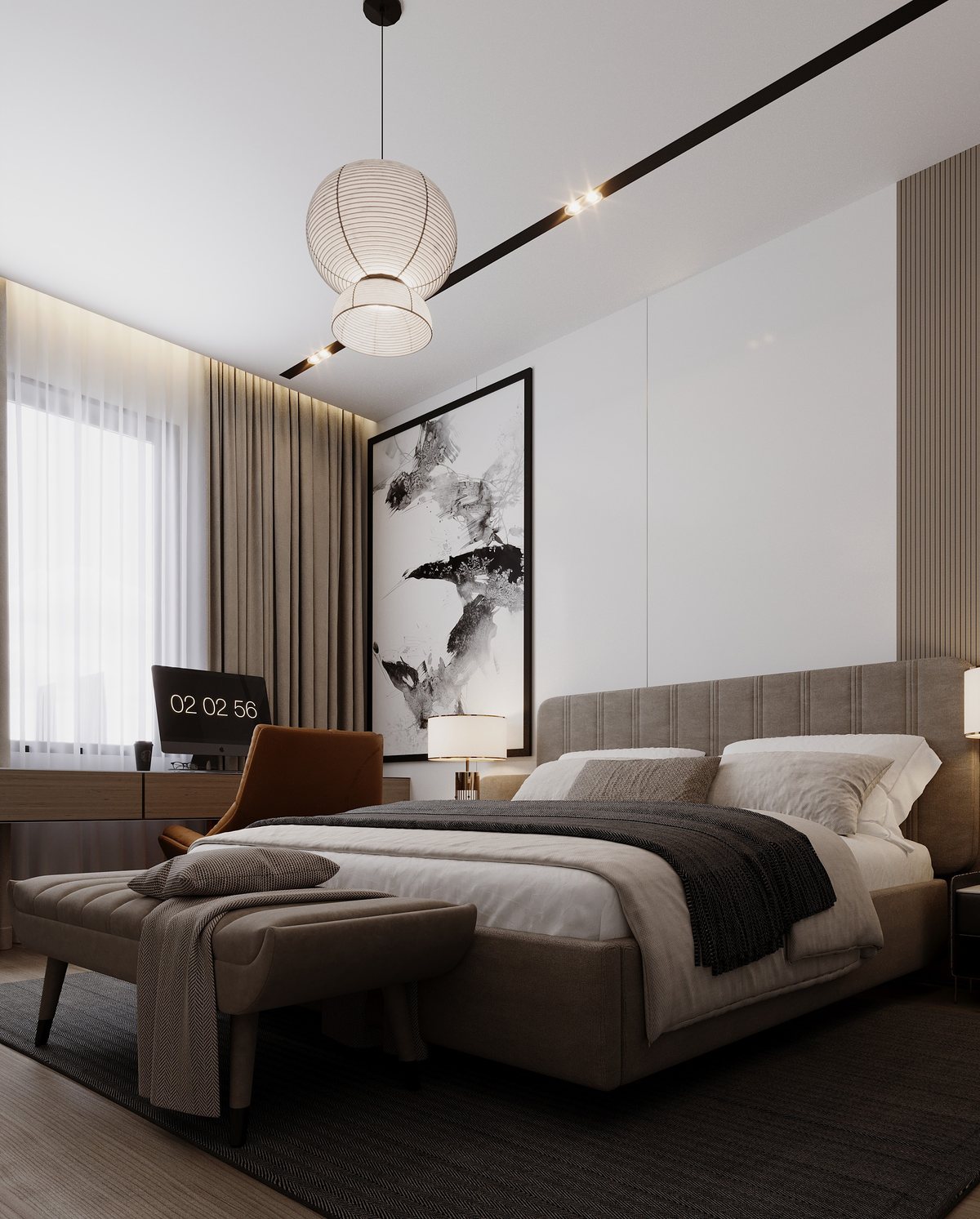 Bedroom 1 — interior perspective