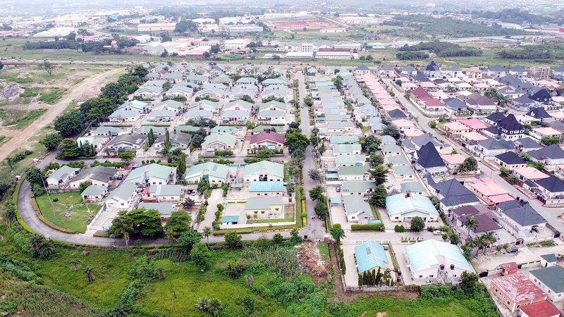 Aerial view of Patnasonic Estate, Mbora
